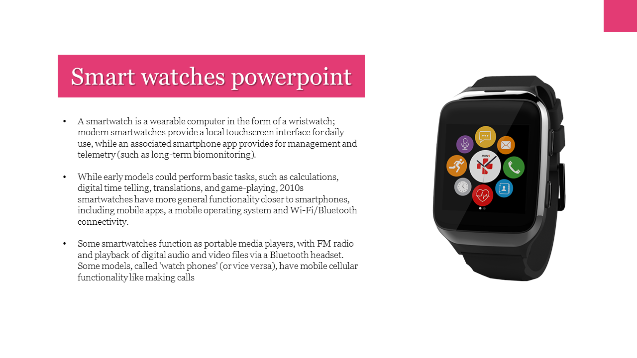 Our Predesigned Smart Watches PowerPoint Templates